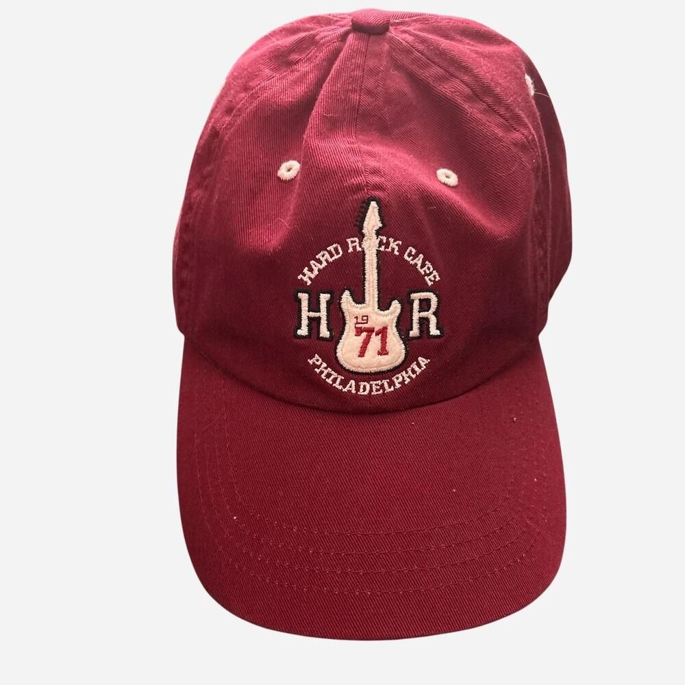 Hard-rock-cafe Women's White and Burgundy Hat